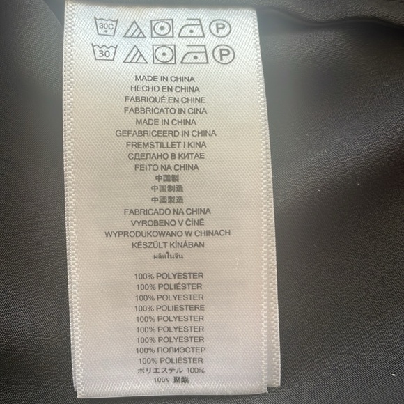 Michael Kors Black Long Sleeve Mandarin Collar Blouse, Size 8. - Picture 7 of 10